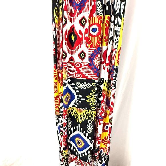 Muse Boston Proper Red Ikat Beaded Maxi Dress 10 - Picture 9 of 9